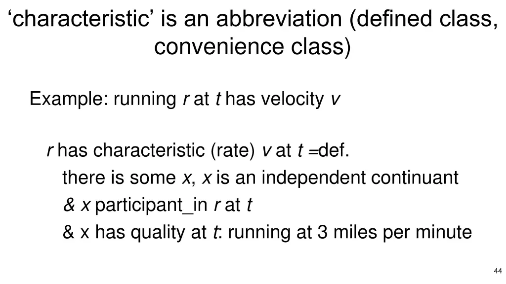 characteristic is an abbreviation defined class 1