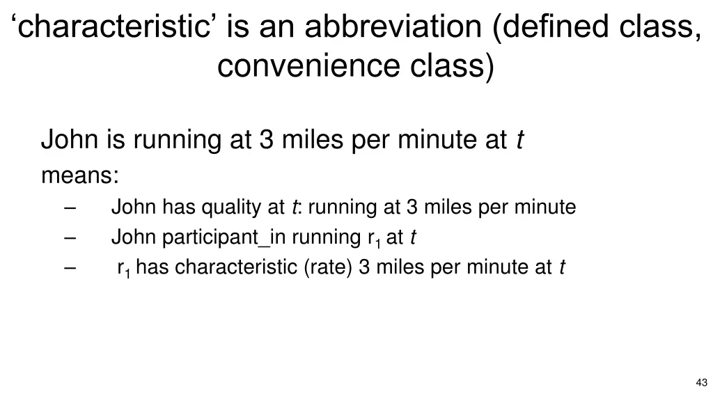 characteristic is an abbreviation defined class