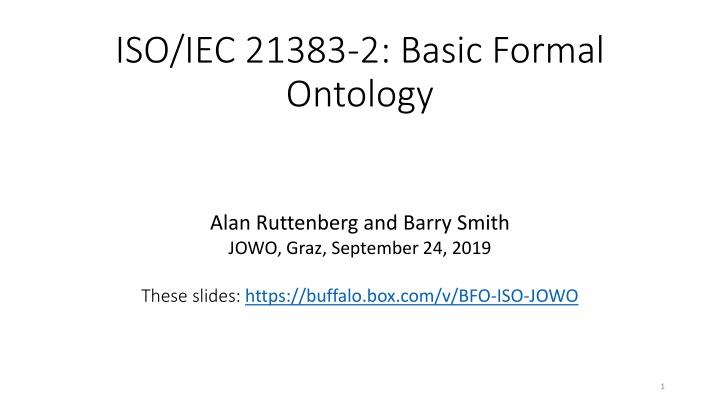 iso iec 21383 2 basic formal ontology