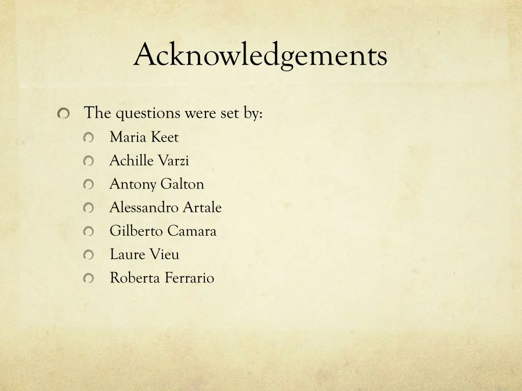 acknowledgements