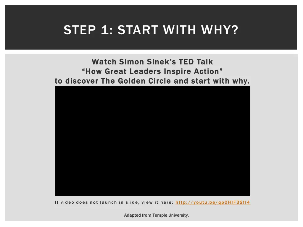 step 1 start with why 1