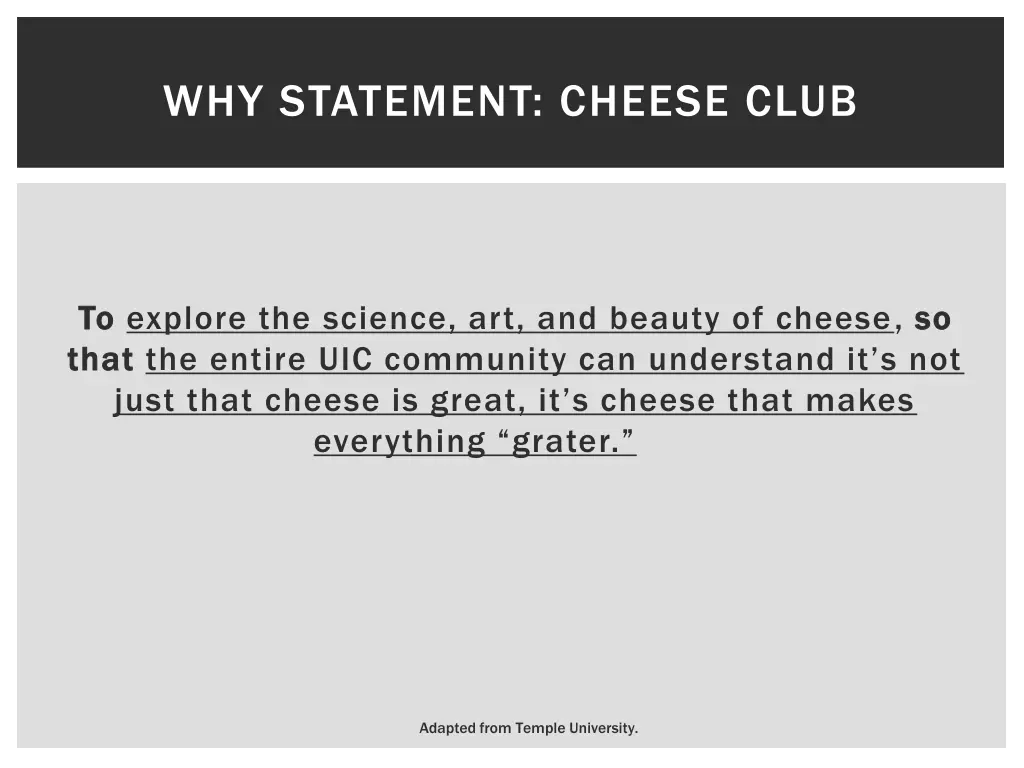 why statement cheese club