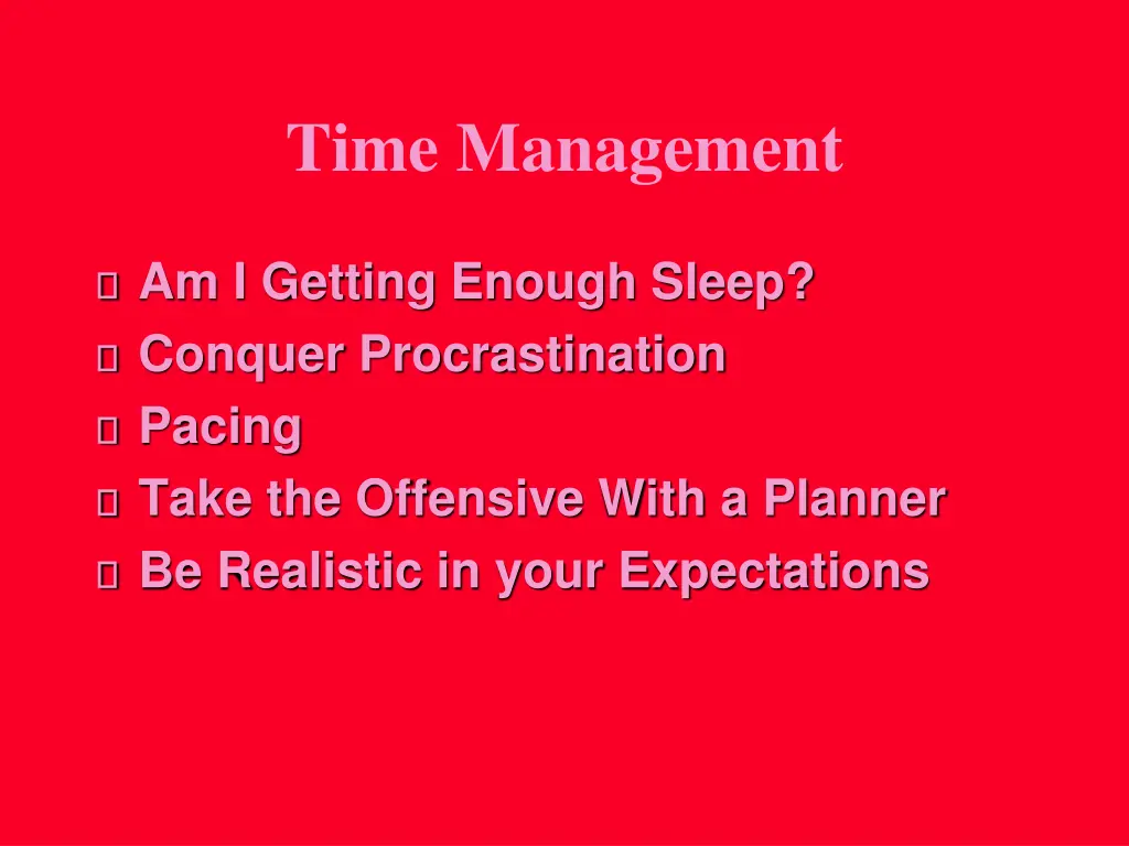 time management