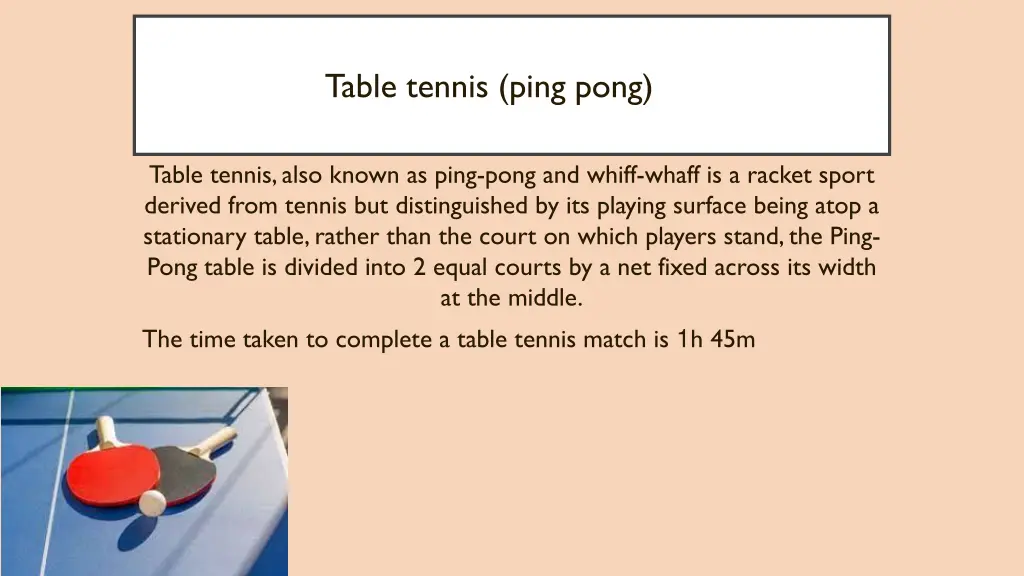 table tennis ping pong