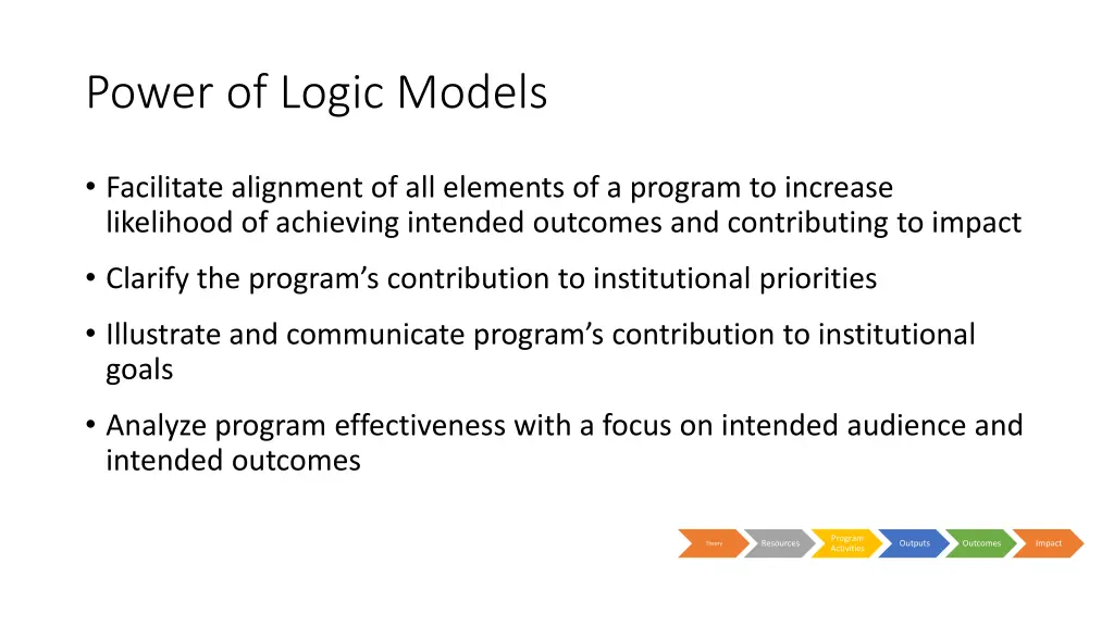 power of logic models