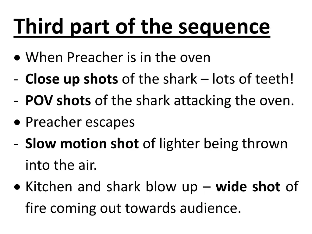 third part of the sequence when preacher