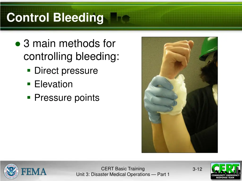 control bleeding