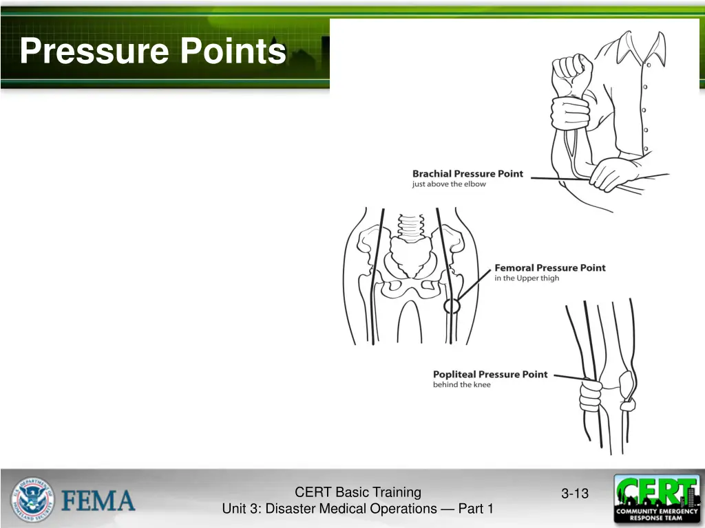 pressure points