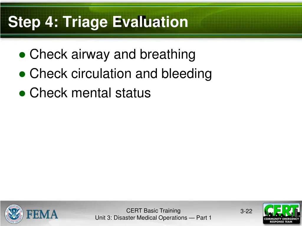 step 4 triage evaluation