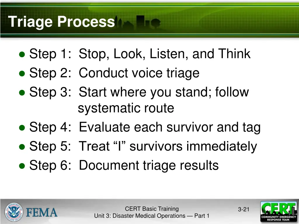 triage process