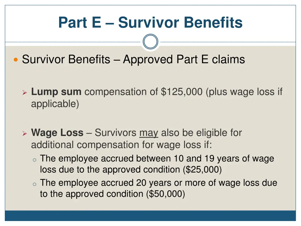 part e survivor benefits