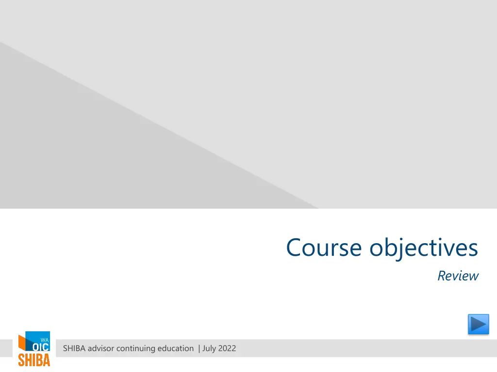 course objectives 1