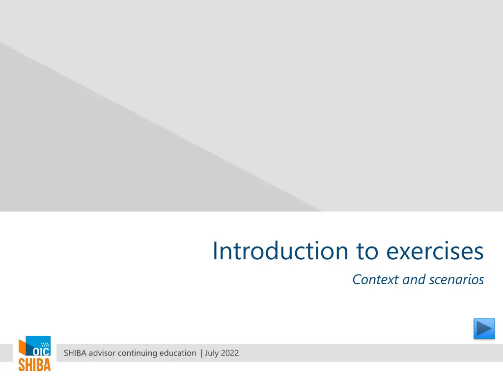 introduction to exercises