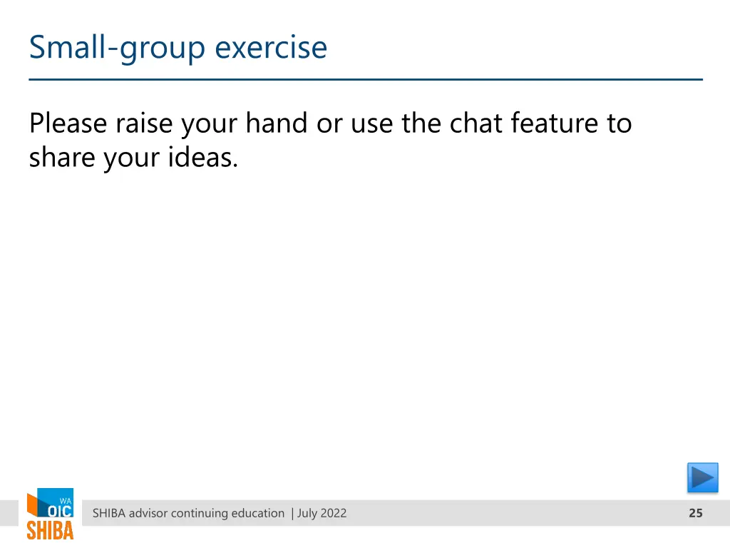 small group exercise