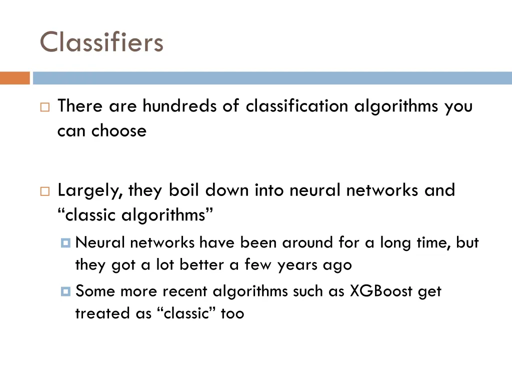 classifiers