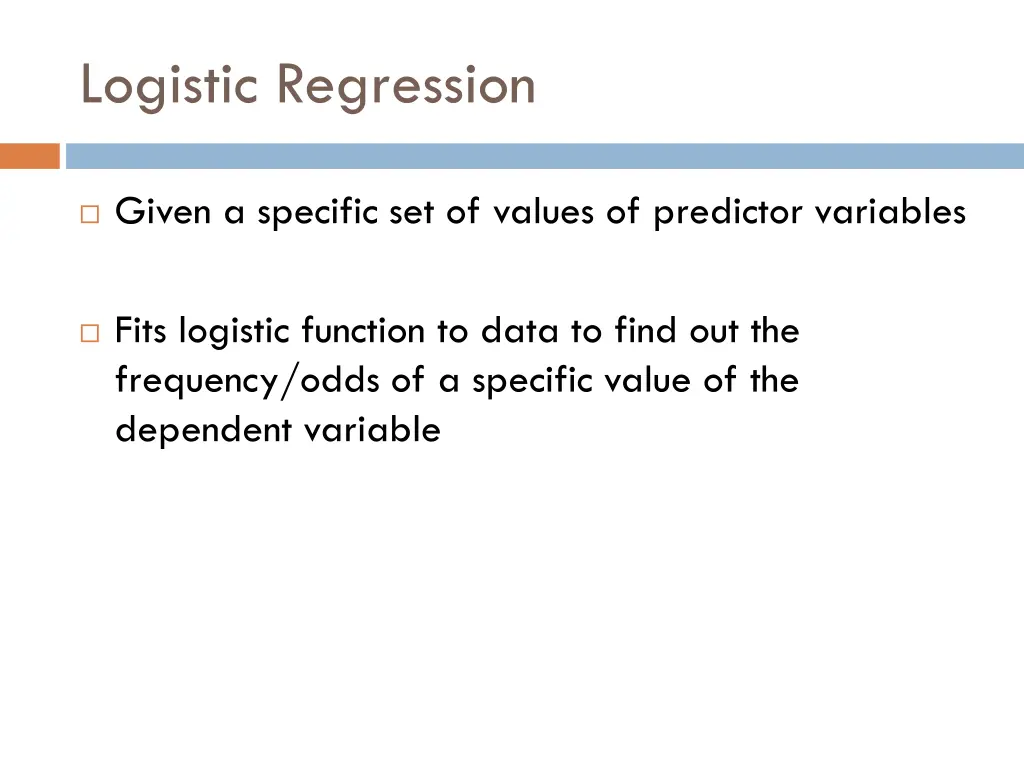 logistic regression 1