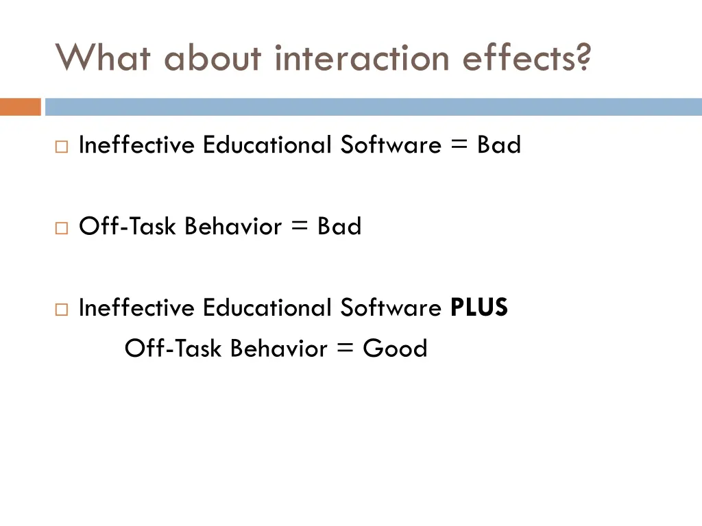 what about interaction effects 1