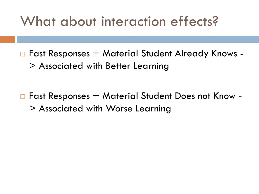 what about interaction effects 2