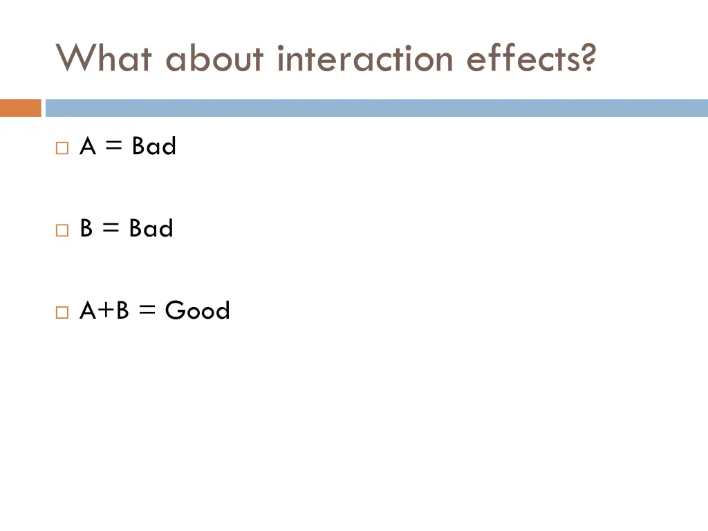 what about interaction effects