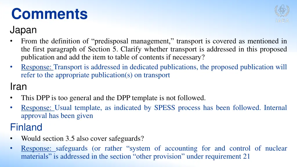 comments japan from the definition of predisposal