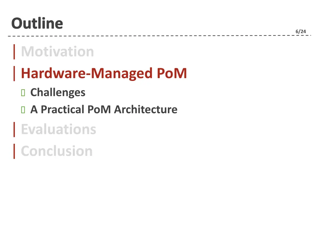 outline motivation hardware managed pom