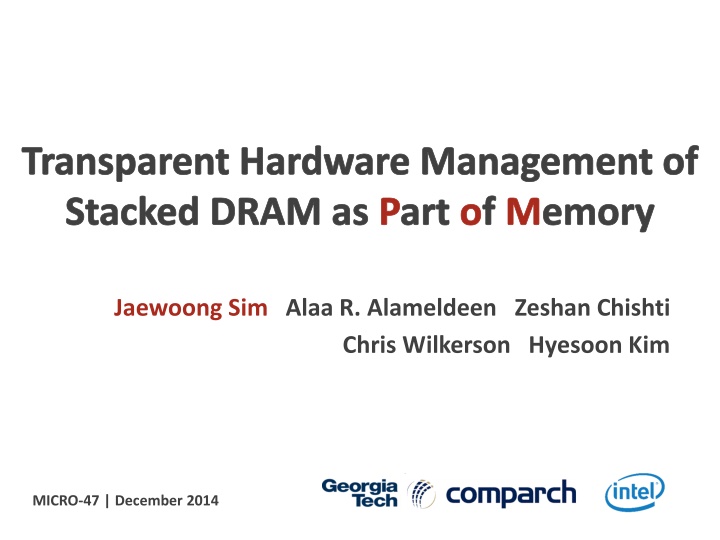 transparent hardware management of stacked dram