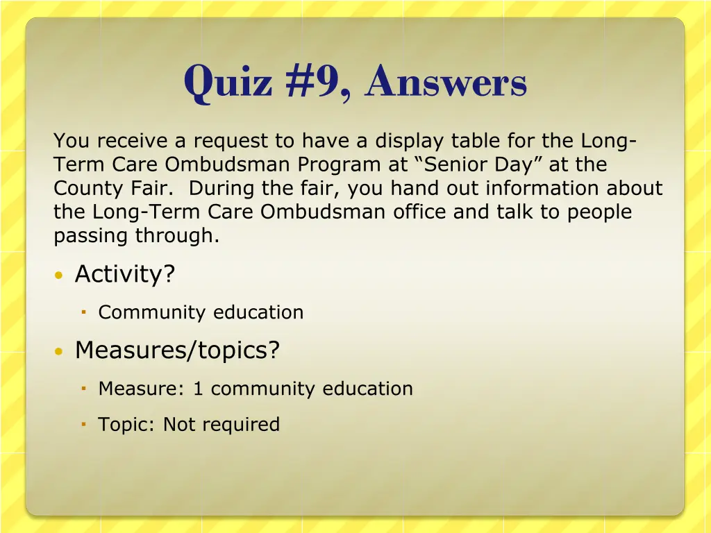 quiz 9 answers