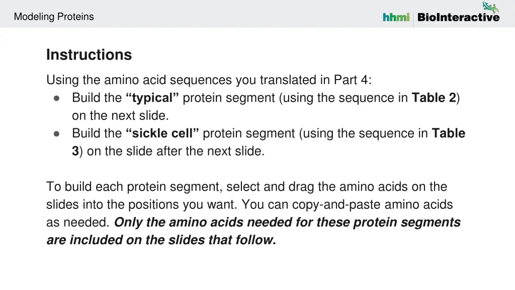 modeling proteins 2