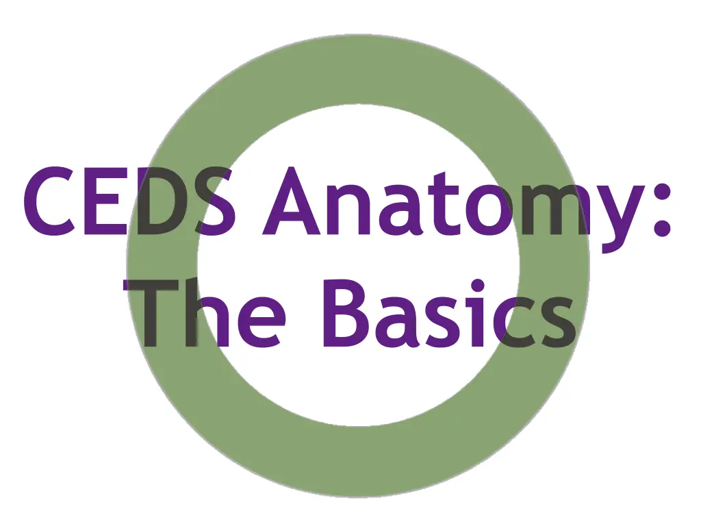 ceds anatomy the basics