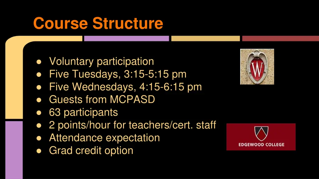 course structure