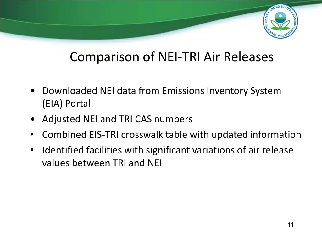 comparison of nei tri air releases