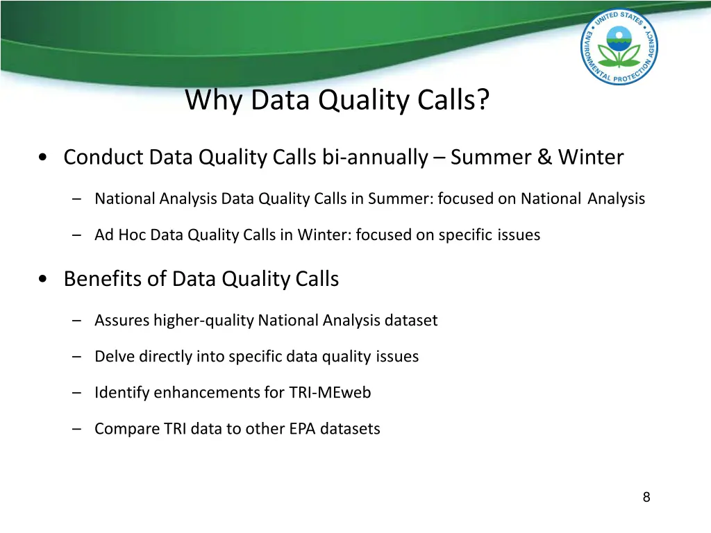 why data quality calls