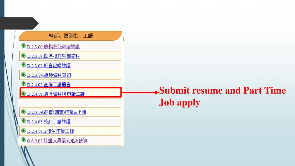 submit resume and part time job apply