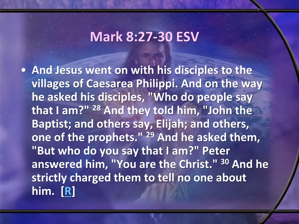 mark 8 27 30 esv