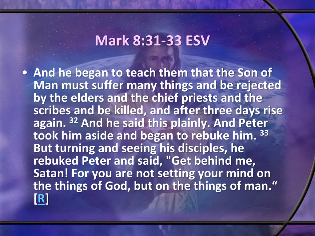 mark 8 31 33 esv