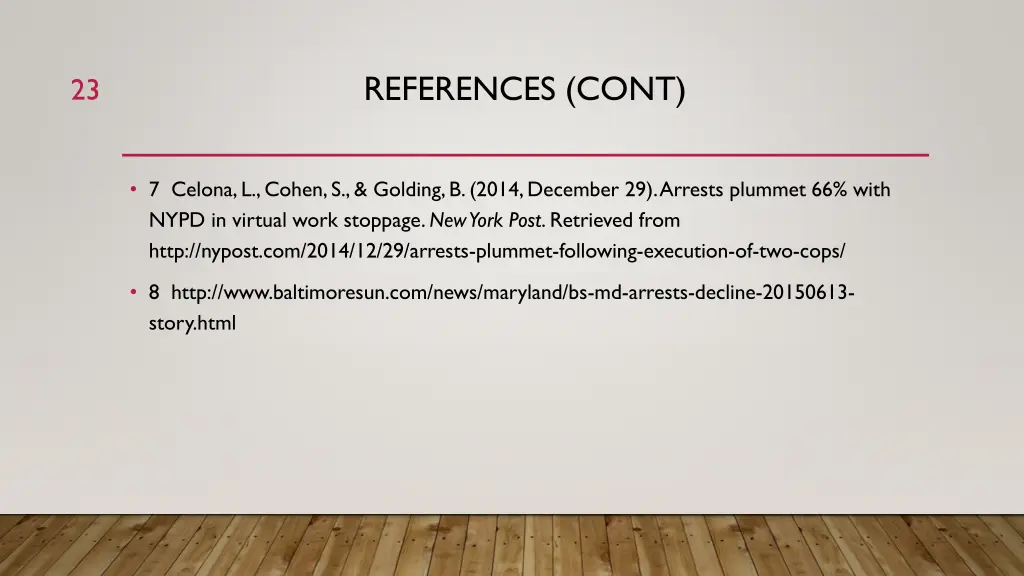 references cont