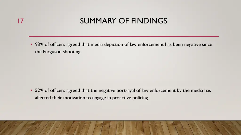 summary of findings 1