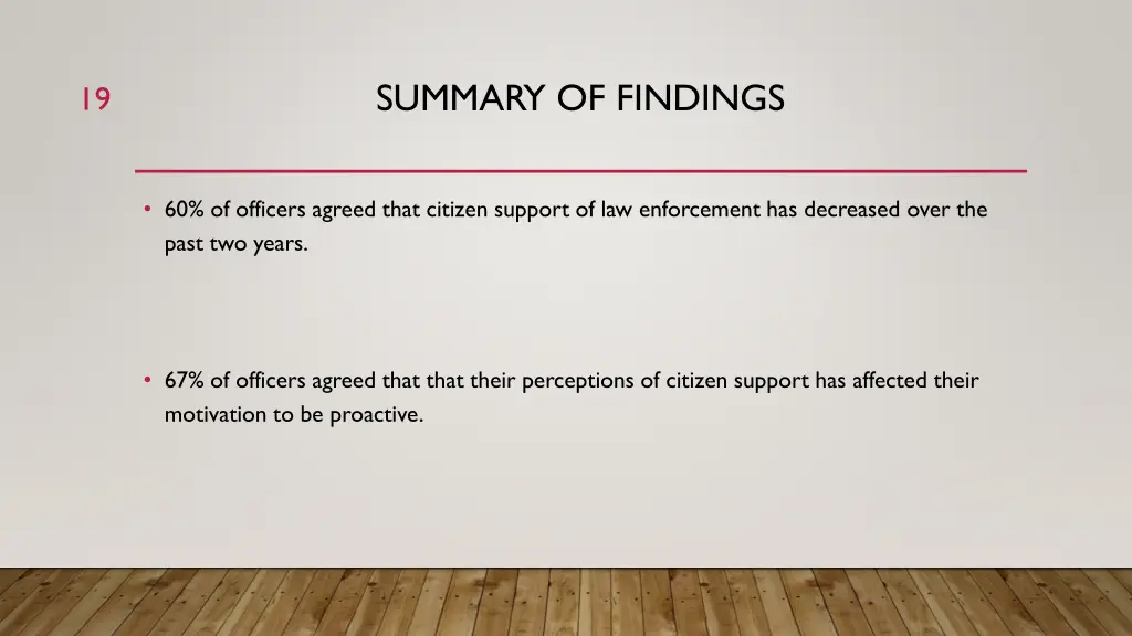 summary of findings 3