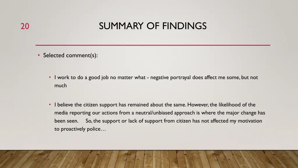 summary of findings 4