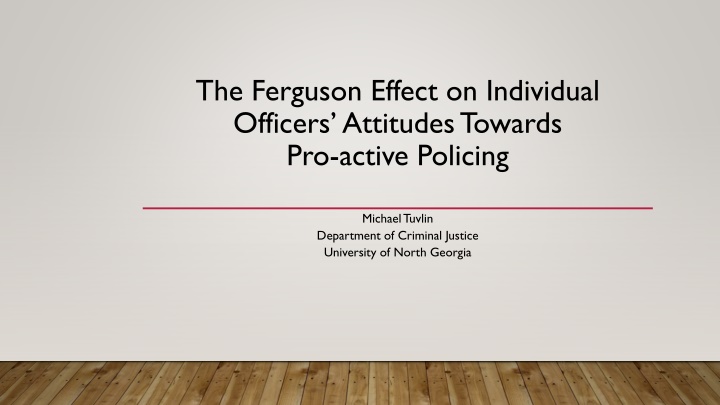 the ferguson effect on individual officers