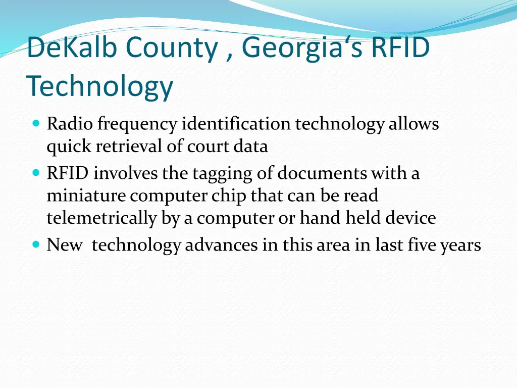 dekalb county georgia s rfid technology