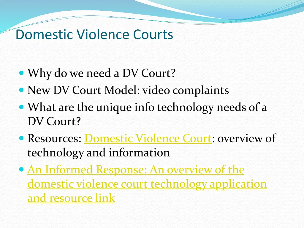 domestic violence courts