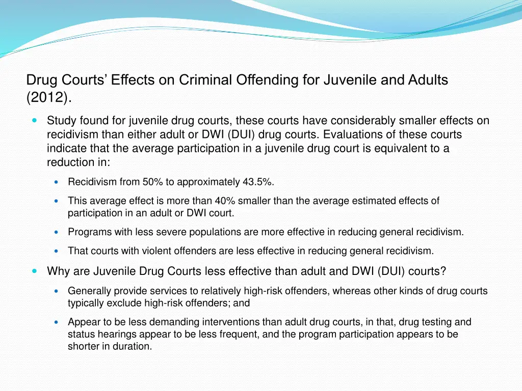 drug courts effects on criminal offending