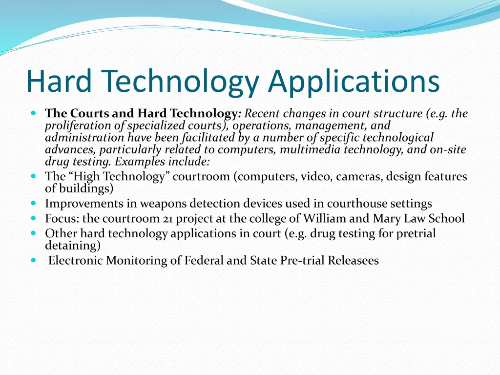 hard technology applications