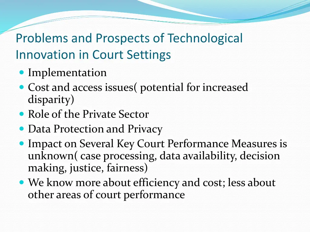 problems and prospects of technological