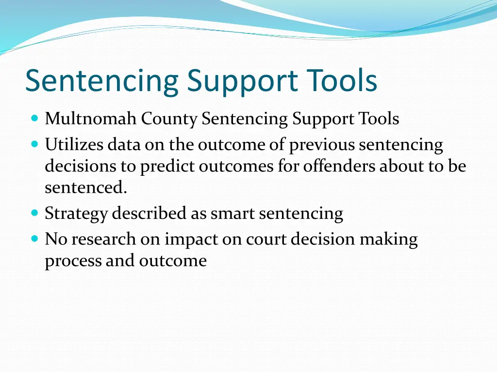 sentencing support tools