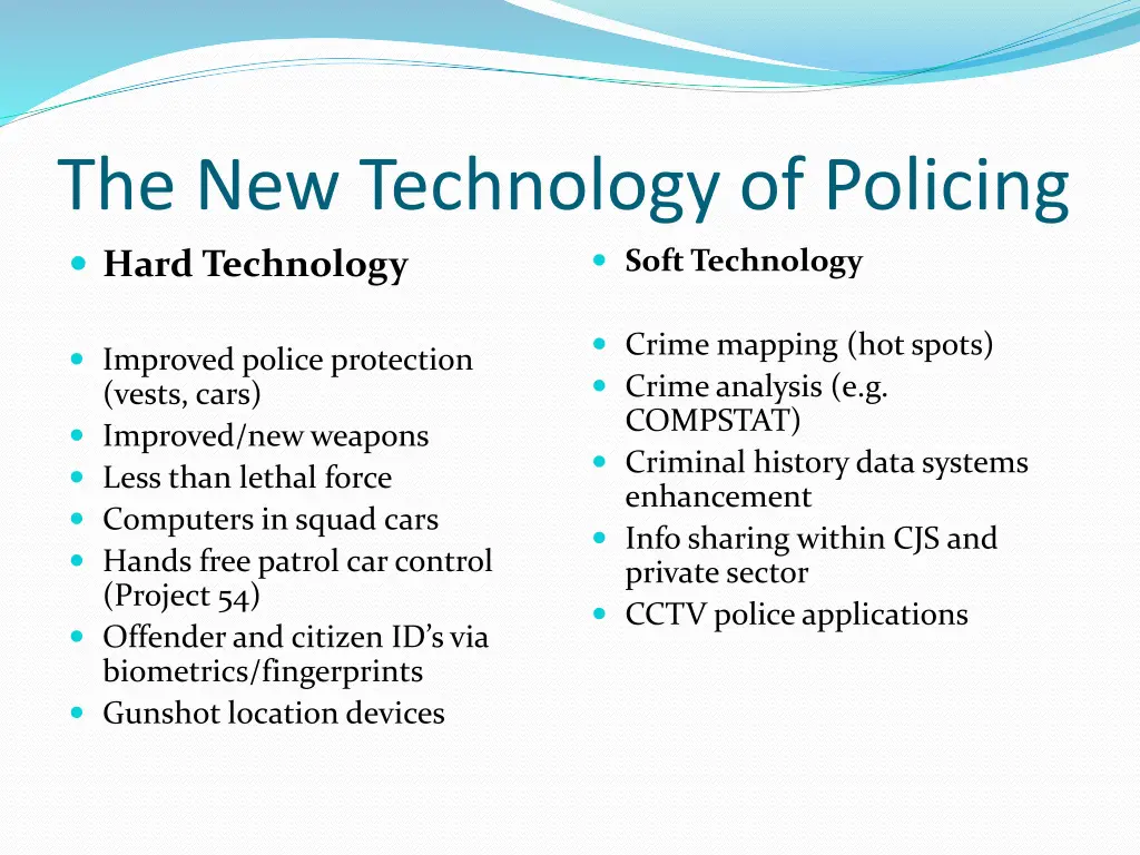 the new technology of policing hard technology