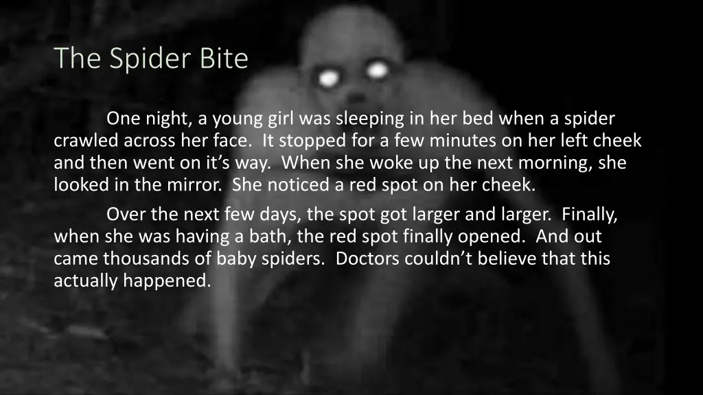 the spider bite 1