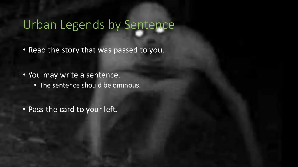 urban legends by sentence 1