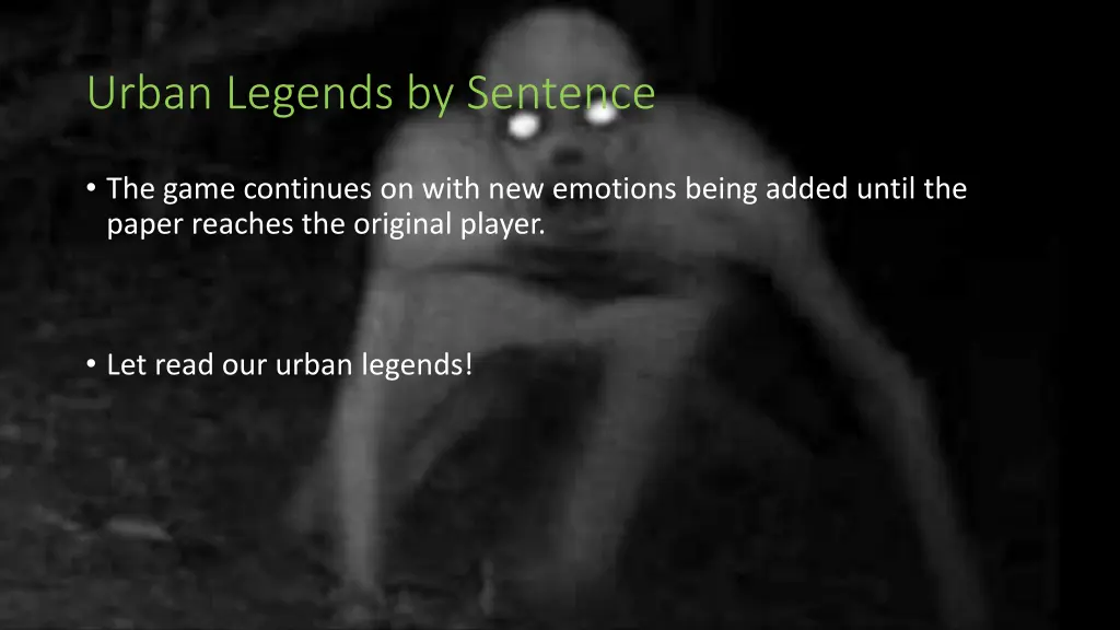 urban legends by sentence 2